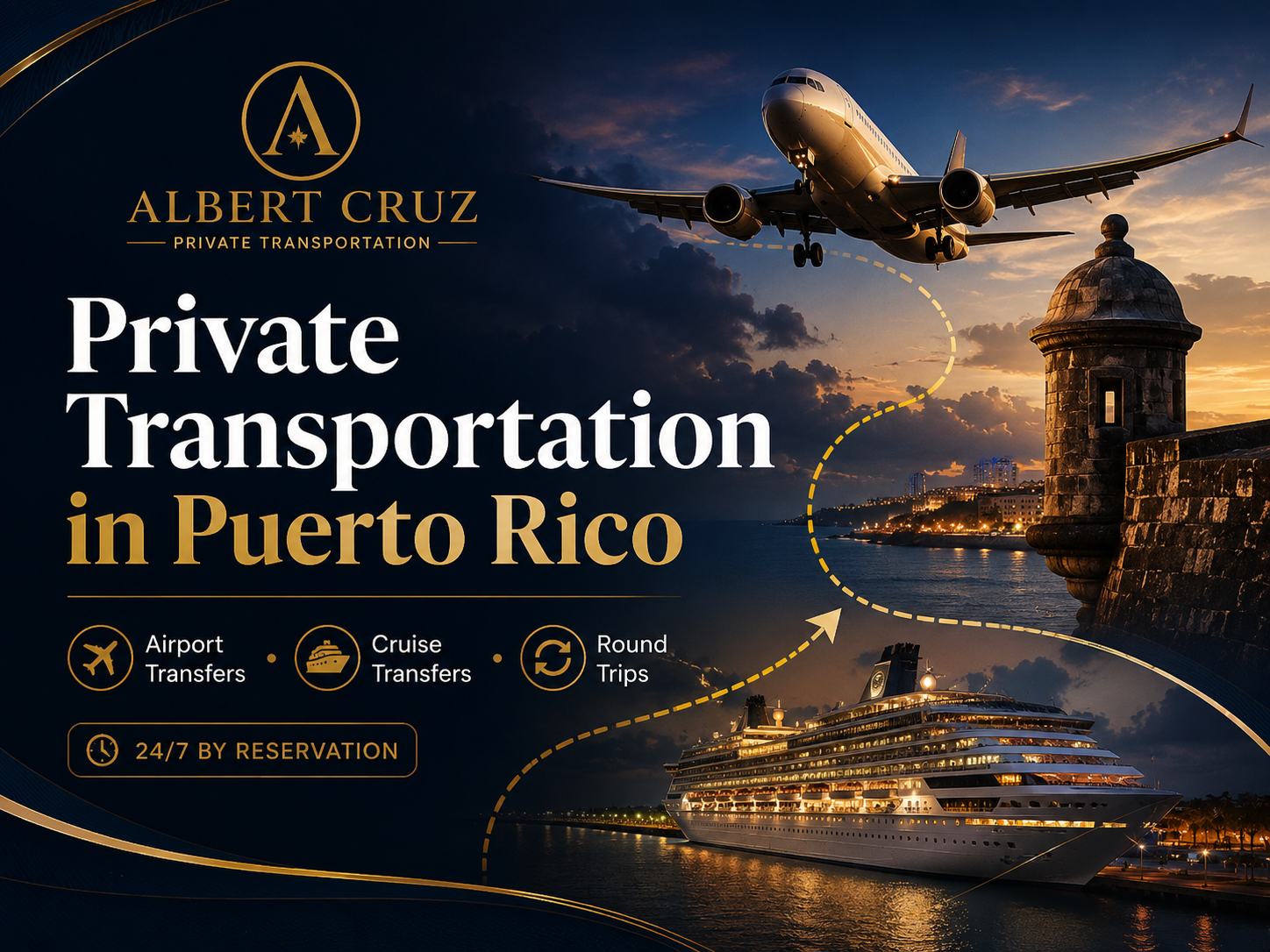 Albert Cruz private transportation in Puerto Rico, airport transfers, cruise transfers and round trips